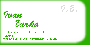 ivan burka business card